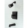Kingston Brass Single-Handle Tub and Shower Faucet, Matte Black KB4650CML